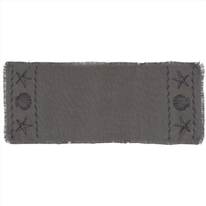 Sandy Grey Burlap Runner 13x36 By 3 Coast Way VHC Brands