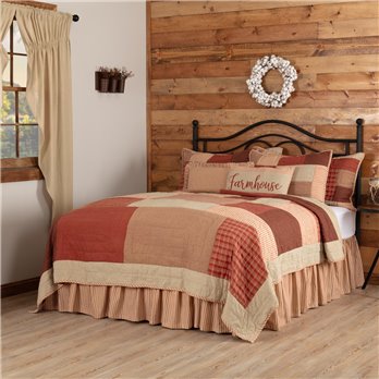 Rory Schoolhouse Red Twin Quilt 68Wx86L