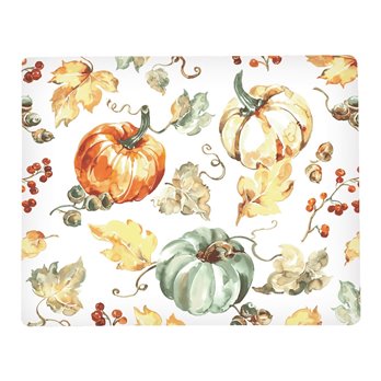 Watercolor Pumpkin Rectangular Hardboard Placemat Set of 6