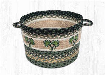 Shamrock Printed Braided Utility Basket 17"x11"