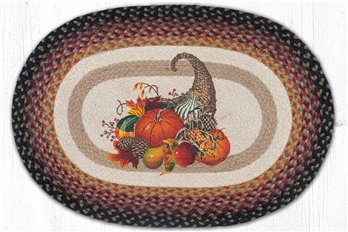 Cornucopia Oval Braided Rug 20"x30"