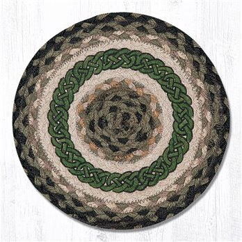 Irish Knot Printed Round Braided Trivet 10"x10"