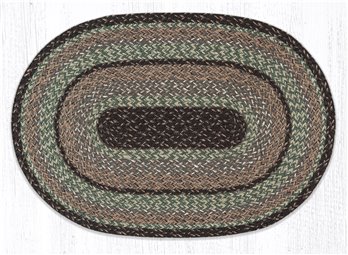 Moss Bark Oval Braided Rug 20"x30"