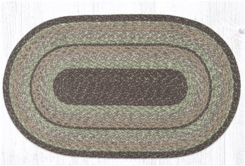 Moss Bark Oval Braided Rug 27"x45"