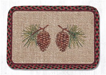 Pinecone Wicker Weave Braided Trivet 9"x9"