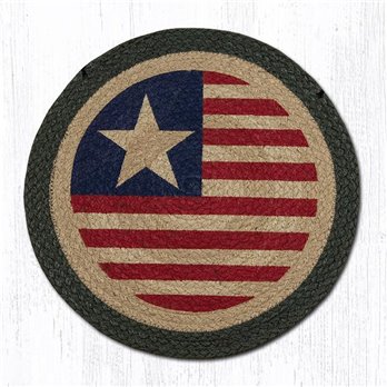 Original Flag Round Braided Chair Pad 15.5"x15.5"