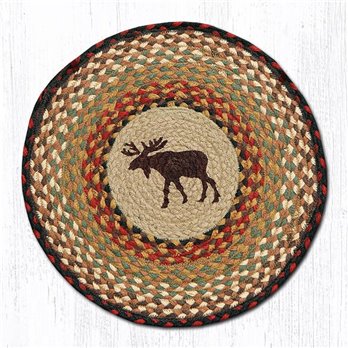 Moose Round Braided Chair Pad 15.5"x15.5"