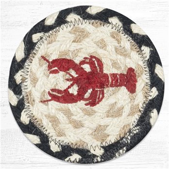 Fresh Lobster Printed Braided Coaster 5"x5" Set of 4