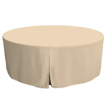 Tablevogue 72-Inch Natural Round Table Cover