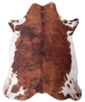 Small Faux Cowhide White Belly Rug