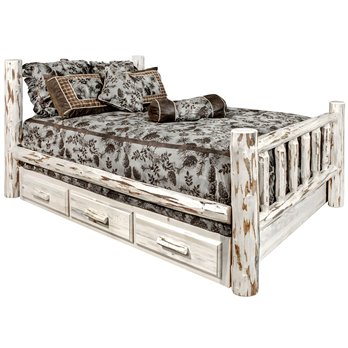 Montana Queen Bed w/ Storage - Ready to Finish