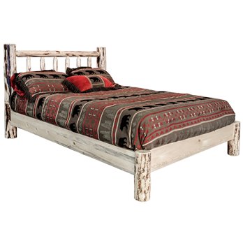 Montana Cal King Platform Bed - Clear Lacquer Finish