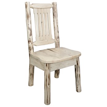 Montana Side Chair - Clear Lacquer Finish w/ Ergonomic Wooden Seat