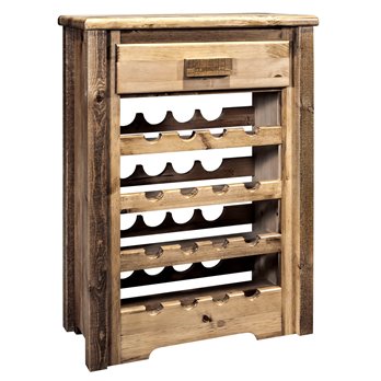 Homestead Wine Cabinet - Stain & Clear Lacquer Finish