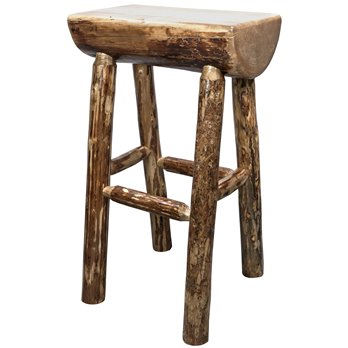 Glacier Half Log Barstool