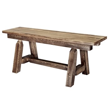 Homestead Plank Style 6 Foot Bench - Stain & Clear Lacquer Finish