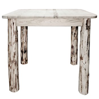 Montana Counter Height Square 4 Post Dining Table - Clear Lacquer Finish