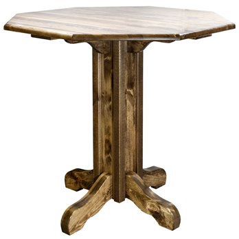 Homestead Pub Table - Stain & Clear Lacquer Finish