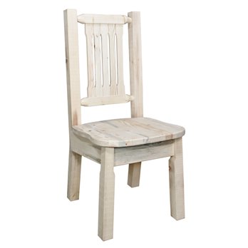 Homestead Side Chair w/ Ergonomic Wooden Seat - Clear Lacquer Finish