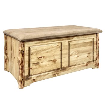 Glacier Small Blanket Chest w/ Buckskin Upholstery