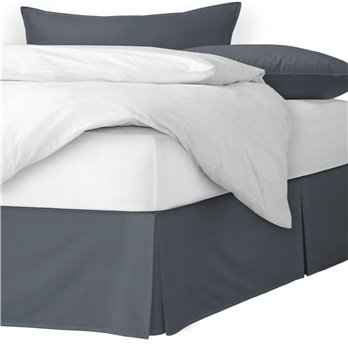 Braxton Gray Platform Bed Skirt - Size King 15" Drop