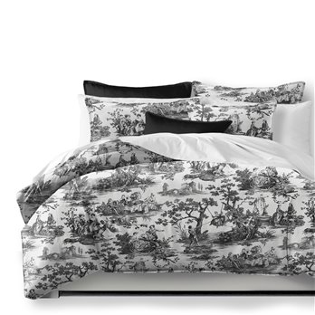 Malaika Black Duvet Cover and Pillow Sham(s) Set - Size Full