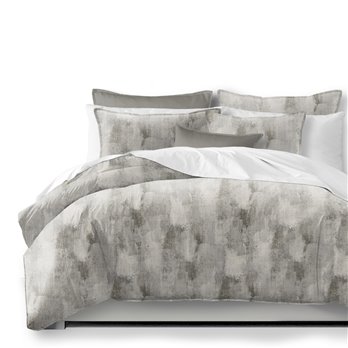 Thiago Linen Taupe  Duvet Cover and Pillow Sham(s) Set - Size Super Queen