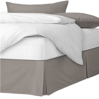 Nova Taupe Platform Bed Skirt - Size Twin 18" Drop