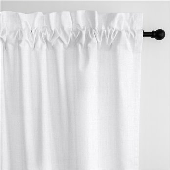 Sutton White Pole Top Drapery Panel - Pair - Size 50"x96"