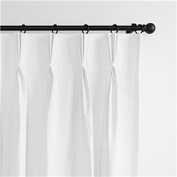 Sutton White Pinch Pleat Drapery Panel - Pair - Size 20"x84"