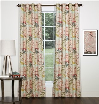 Zen Linen 96" x 84" Grommet Top Curtains