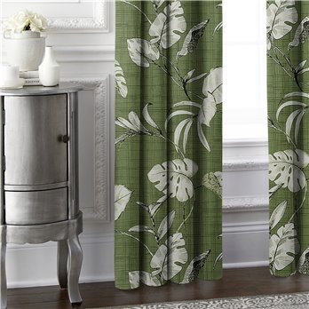 Tropez Green Pinch Pleat Drapery Single Panel - Size (20" W x 96" L)