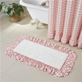 Annie Buffalo Coral Check Bathmat 27x48