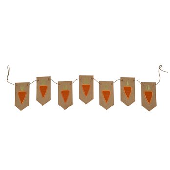 Burlap Carrot Applique Banner