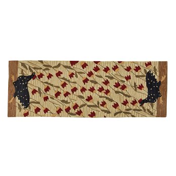 Chicken Run Hooked Rug Runner 24" X 72"