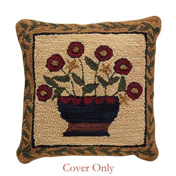 Flower Basket Hook Pillow 18 Cover