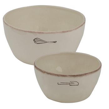 Villager Mixng Bowls S/2 Cream