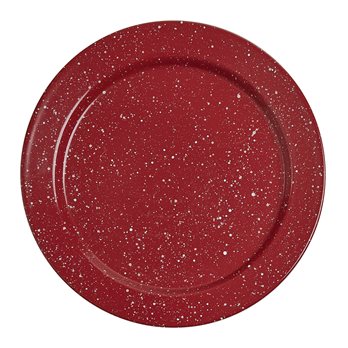 Granite Enamelware Salad Plate Red