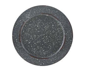 Granite Enamelware Charger Gray