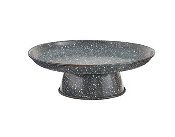 Granite Enamelware Cake Pedestal Gray