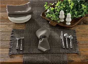 Tweed Placemat Charcoal