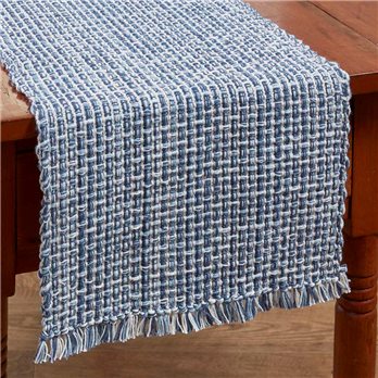 Tweed Table Runner 13X36 Denim