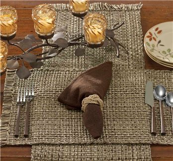 Tweed Table Runner 13X36 Espresso