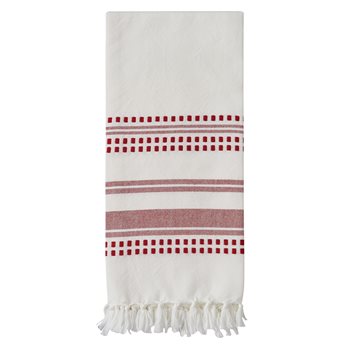 Kyla Woven Towel - Red