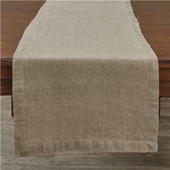 Mocha Linen Table Runner 14X60