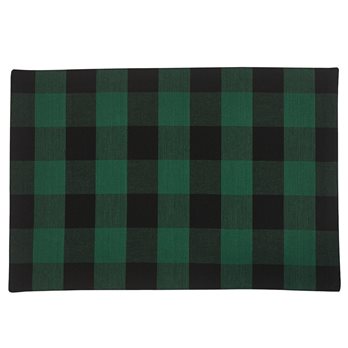 Wicklow Check Backed Placemat - Forest