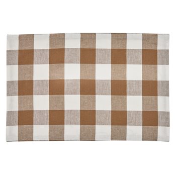 Wicklow Backed Placemat - Brown And Cream