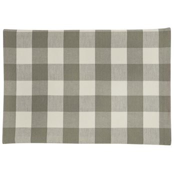 Wicklow Check Backed Placemat - Dove