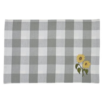 Wicklow Check Sunflower Embroidered Placemat