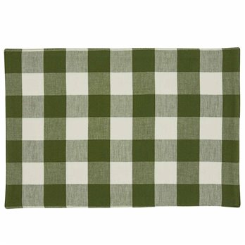 Wicklow Check Backed Placemat - Sage